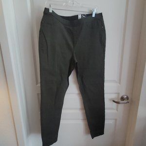 Vera Wang Olive Green Denim Pull-On Jeggings 14 NWT